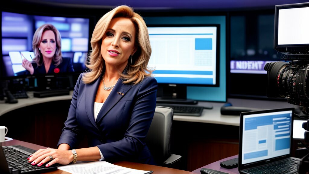 Melissa Francis on the set of Fox Business Network