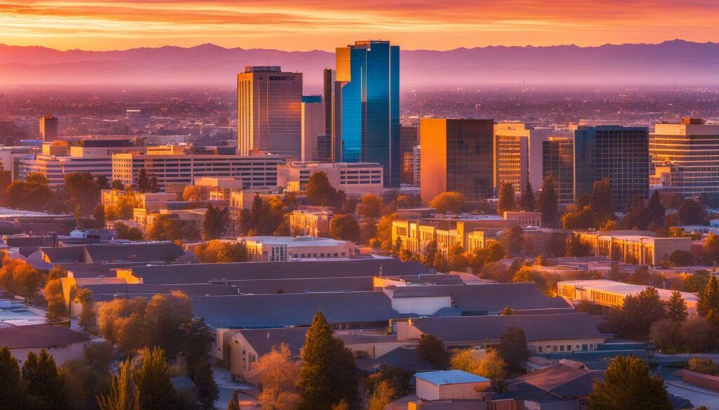 Fresno city skyline