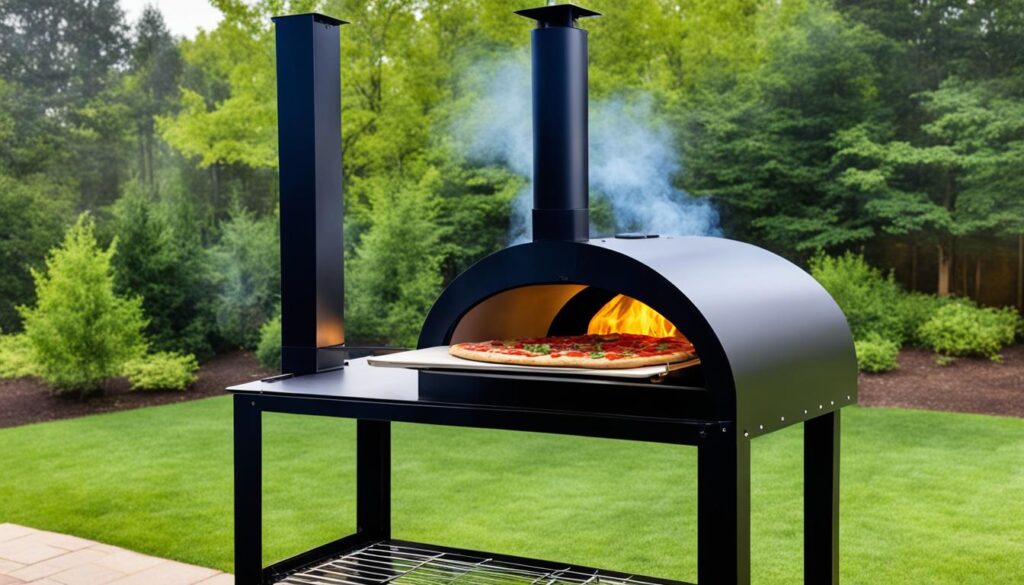 Bertello pizza oven in action