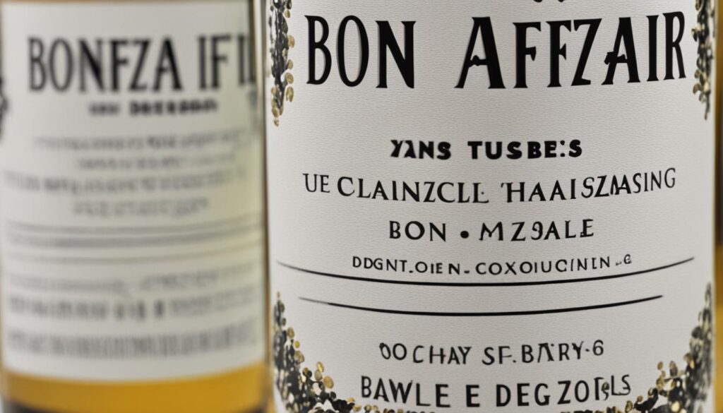 Bon Affair bottling issue